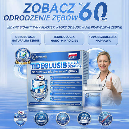 🦷 𝐆𝐥𝐢𝐦𝐦𝐞𝐫𝐥𝐲® 𝐓𝐢𝐝𝐞𝐠𝐥𝐮𝐬𝐢𝐛 Płatki Mikronakłuwające do Naprawy Zębów i Dziąseł | Zaawansowana Aktywacja Komórek Macierzystych – Strips do Naprawy Zębów