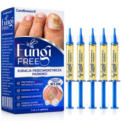 🇪🇺 Certyfikowany w UE 👩‍🔬 CareBreeze® Fungi Free – Intensywna Kuracja do Paznokci na Bazie Jadu Pszczelego 🍼