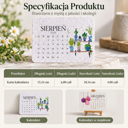 Kalendarz z nasionami do posadzenia na rok 2027 wraz z podstawką🎃