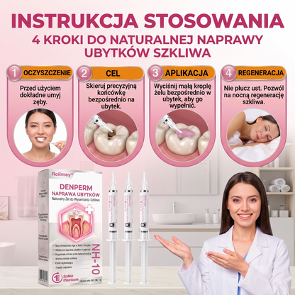 Rolimey® DenPerm – Naturalny żel wypełniający szkliwo do leczenia ubytków próchnicowych🧨