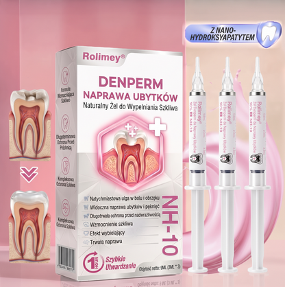 Rolimey® DenPerm – Naturalny żel wypełniający szkliwo do leczenia ubytków próchnicowych🧨