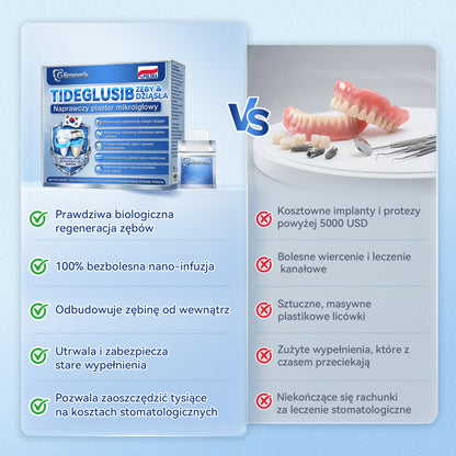 🦷 𝐆𝐥𝐢𝐦𝐦𝐞𝐫𝐥𝐲® 𝐓𝐢𝐝𝐞𝐠𝐥𝐮𝐬𝐢𝐛 Płatki Mikronakłuwające do Naprawy Zębów i Dziąseł | Zaawansowana Aktywacja Komórek Macierzystych – Strips do Naprawy Zębów