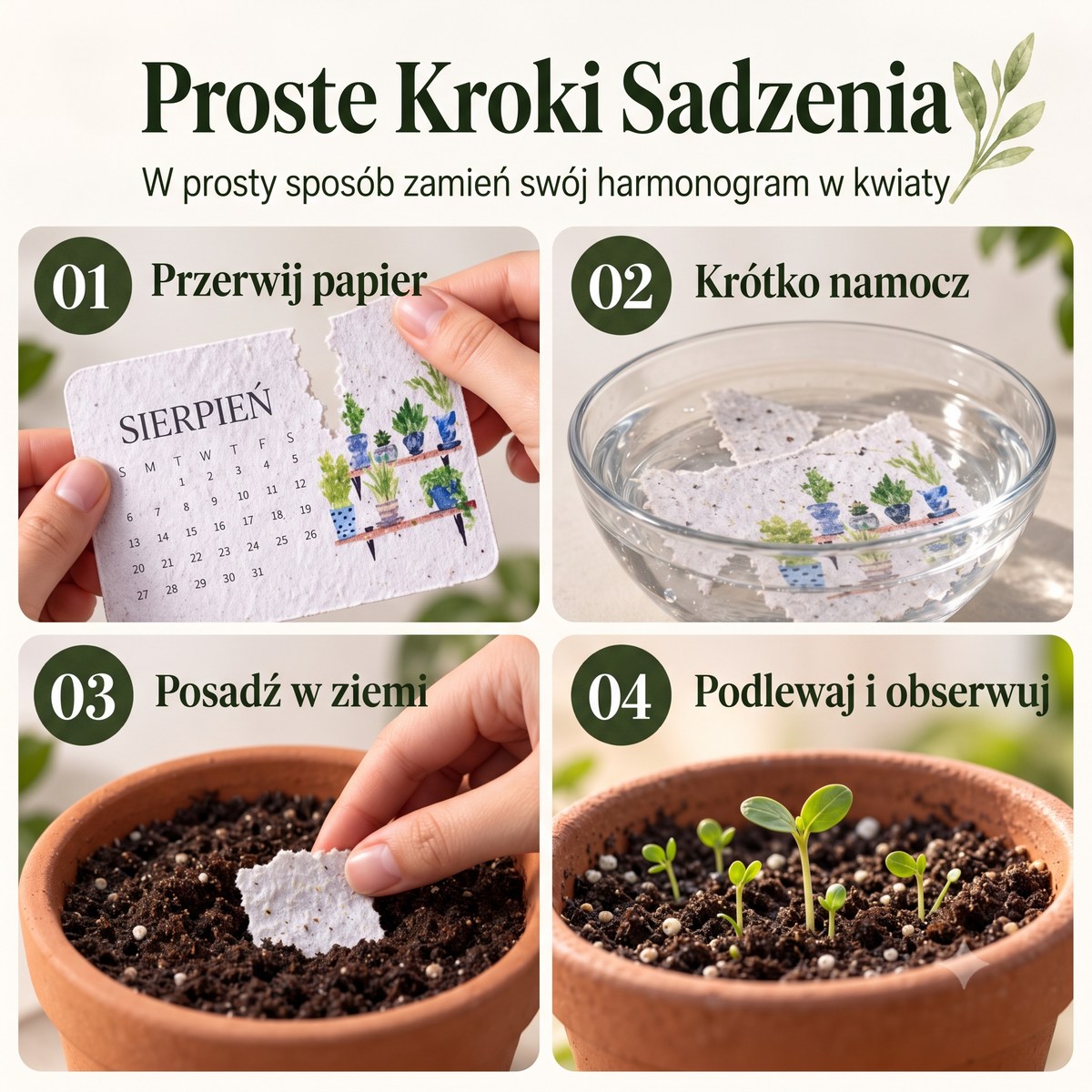 Kalendarz z nasionami do posadzenia na rok 2027 wraz z podstawką🎃