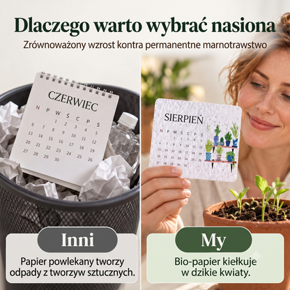 Kalendarz z nasionami do posadzenia na rok 2027 wraz z podstawką🎃