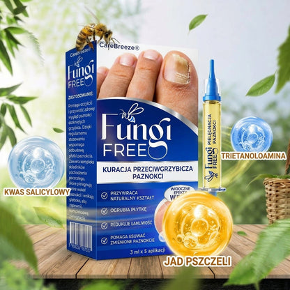 🇪🇺 Certyfikowany w UE 👩‍🔬 CareBreeze® Fungi Free – Intensywna Kuracja do Paznokci na Bazie Jadu Pszczelego 🍼